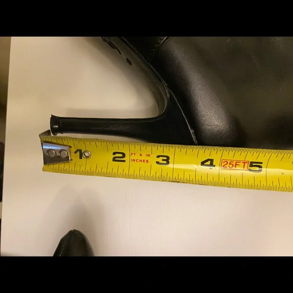 Nine West: Black Knee High Heeled Boots - Picture 13 of 15
